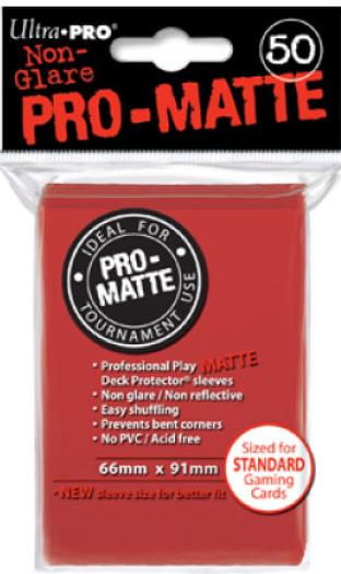 Ultra Pro - Pro Matte Card Sleeves - Red (50 Count)