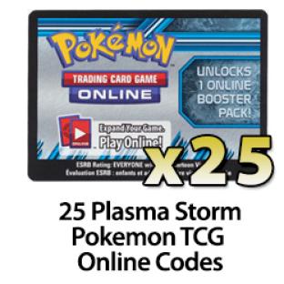 25 Pokemon TCG Online Codes - Plasma Storm