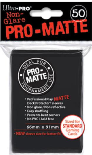 Ultra Pro - Pro Matte Card Sleeves - Black (50 Count)