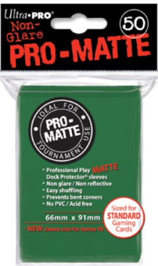 Ultra Pro - Pro Matte Card Sleeves - Green (50 Count)