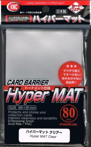 Japanese KMC Pack of 80 Sleeves in Hyper Mat Clear