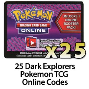 25 Pokemon TCG Online Codes - Dark Explorers
