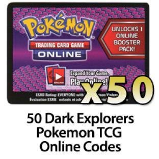 50 Pokemon TCG Online Codes - Dark Explorers