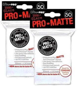 Ultra Pro PRO-MATTE (100 Count) White Deck Protector Sleeves Standard Sized