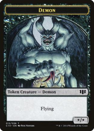 Demon (*/*) / Zombie (Black) Double-sided Token