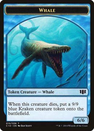 Whale / Zombie (Blue) Double-sided Token
