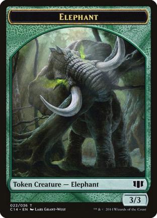Elephant / Elf Warrior Double-sided Token