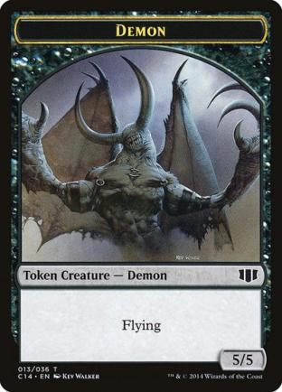 Demon (5/5) / Zombie (Black) Double-sided Token