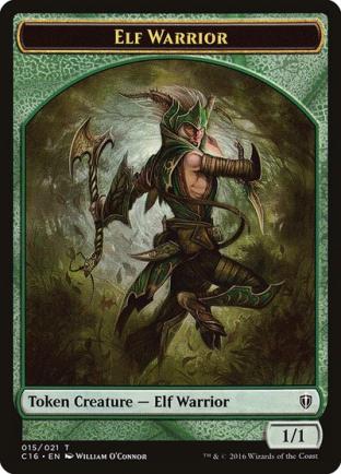 Elf Warrior / Zombie Double-sided Token