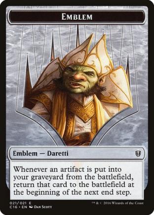 Emblem - Daretti, Scrap Savant / Thopter Double-sided Token