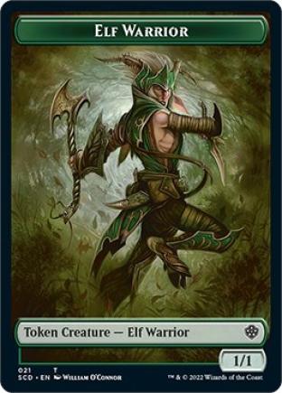 Elf Warrior / Soldier Double-sided Token