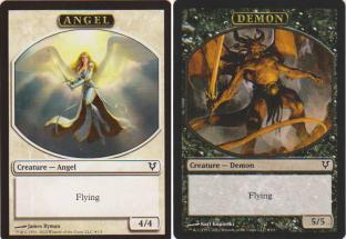 Double Sided Angel Demon Token (Helvault)
