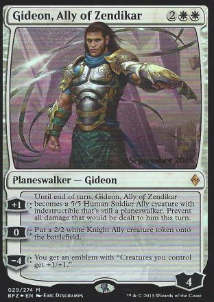 Gideon Ally of Zendikar (Prerelease)