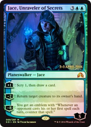 Jace Unraveler of Secrets (SOI Prerelease Foil)