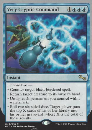 Very Cryptic Command (E) (Counter target black)