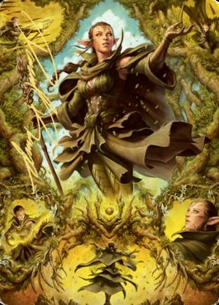 Nissa of Shadowed Boughs 2 Art Card (Gold Stamped Signature)
