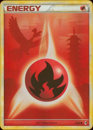 Fire Holofoil Energy Card