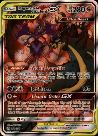 Naganadel & Guzzlord GX (Alternate Art)