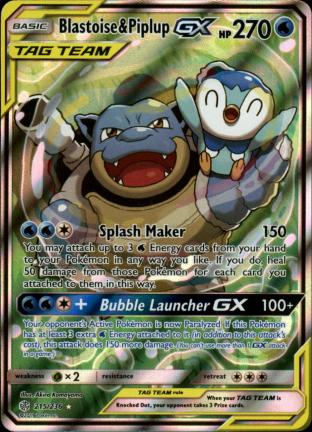 Blastoise & Piplup GX (Alternate Art)