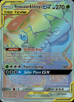 Venusaur & Snivy GX (Rare Rainbow)