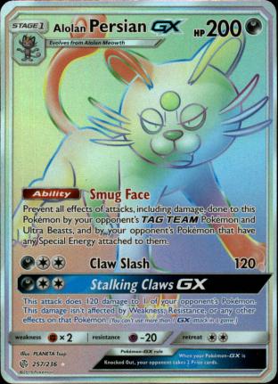 Alolan Persian GX (Rare Rainbow)