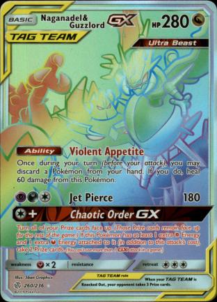 Naganadel & Guzzlord GX (Rare Rainbow)