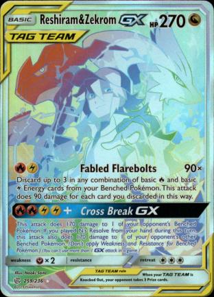 Reshiram & Zekrom GX (Rare Rainbow)