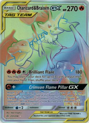 Charizard & Braixen GX (Rare Rainbow)