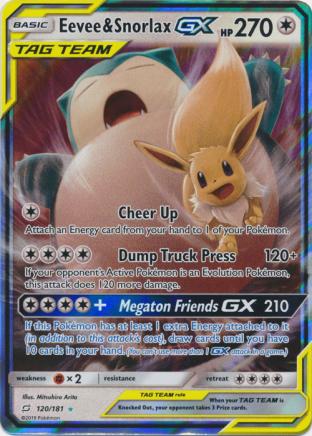 Eevee Snorlax GX