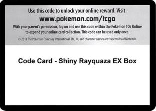 Code Card - Shiny Rayquaza EX Box