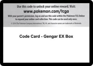 Code Card - Gengar EX Box