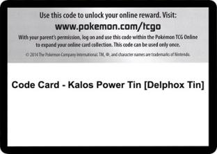 Code Card - Kalos Power Tin (Delphox Tin)