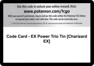 Code Card - EX Power Trio Tin (Charizard EX)