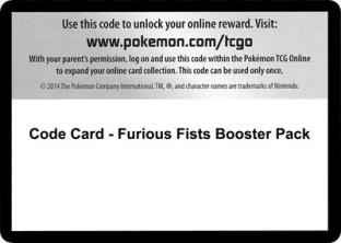 Code Card - Furious Fists Booster Pack