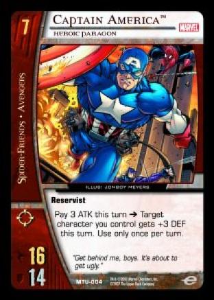 Captain America, Heroic Paragon