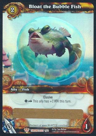 Bloat the Bubble Fish (Unredeemed and Unscratched Loot Card)