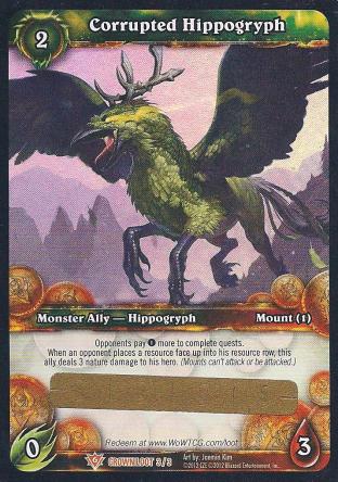 Corrupted Hippogryph (Unredeemed and Unscratched Loot Card)