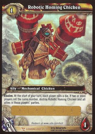 Robotic Homing Chicken (Unredeemed and Unscratched Loot Card)